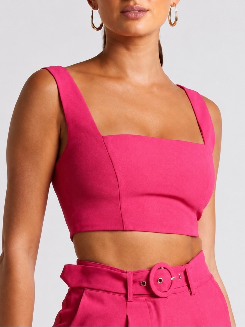 Showpo NWT Reyna pink crop top, size 16
